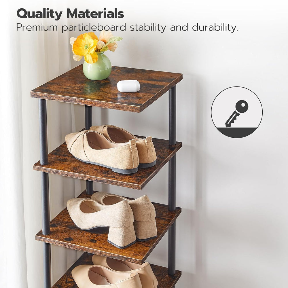 HOOBRO Vertical Shoe Rack, 8-Tier Narrow Shoe Shelf, Shoe Storage Organizer f...