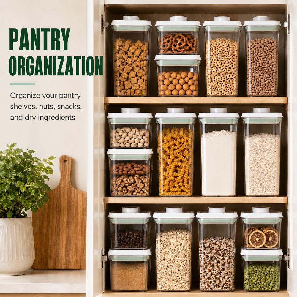 Pop Airtight Food Storage Containers with Lids Stackable Containers for Kitch...