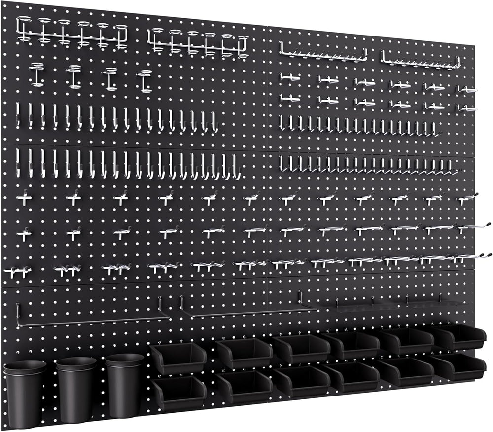 INCLY 48x36 Inch Metal Peg Board Kit 1/4" Pegboard Hooks Accessories