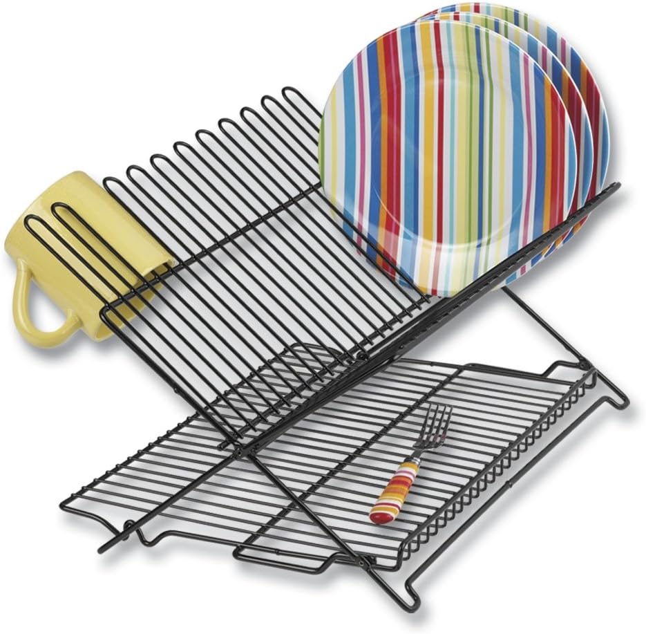 Better Houseware Folding Dish Drying Rack Space-Saving Dish Rack for Kitchen ...