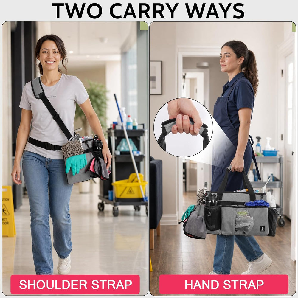 Large Cleaning Caddy Bag Built-in hard plastic sheet Aluminum foil lining