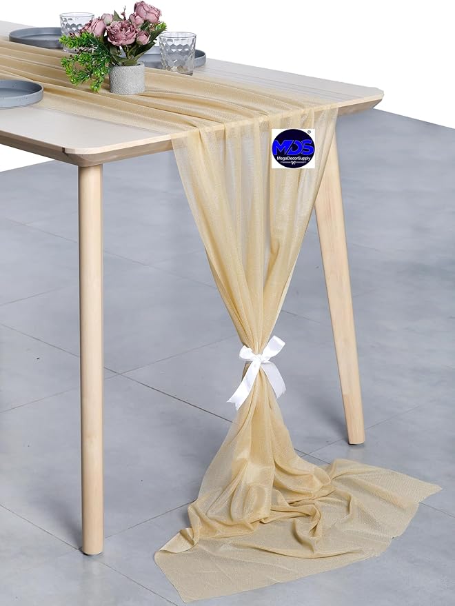 MDS Halloween Chiffon Table Runner - 5 Pack, 29 x 170 Inches, 14ft Each - She...