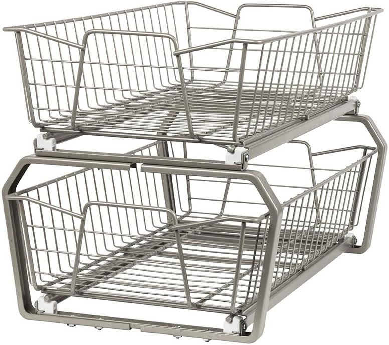 ClosetMaid 11 in. Pull Out Cabinet Organizer, 2 Tier, Heavy Duty, Slide Out P...