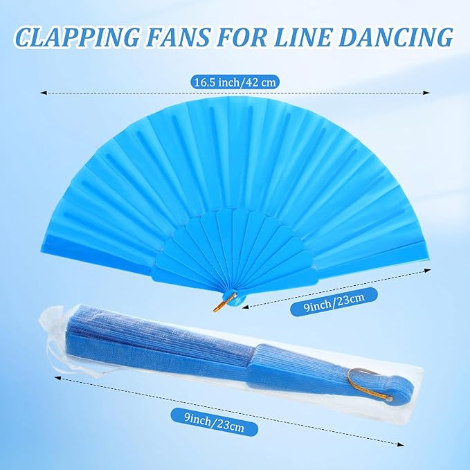 Geetery 30 Pcs Folding Hand Fan for Line Dancing Spanish Boots on the Ground ...