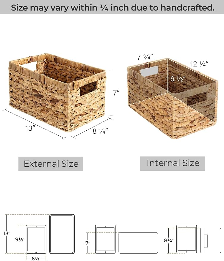 StorageWorks Wicker Basket, Baskets (2-Pack)