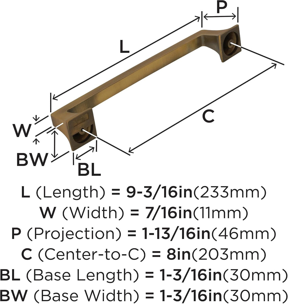 Amerock | Appliance Pull | Gilded Bronze | 8 inch (203 mm) Center to Center |...