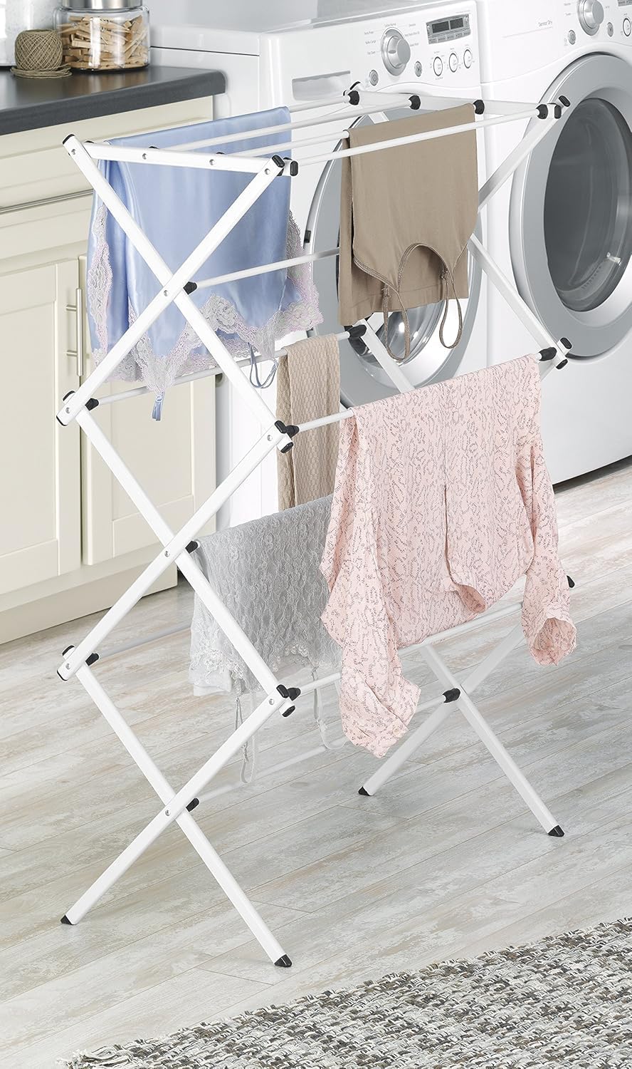 Whitmor Foldable Clothes Drying Rack: 3 Tier Laundry Drying Rack, Collapsible...