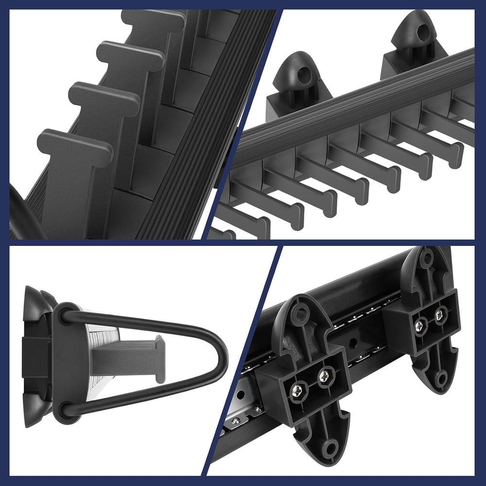 Sliding Tie Rack Hanger for Closet, 20 Tie Pull Out Belt Rack Organizer