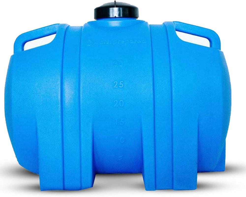 WaterPrepared 35 Gallon Portable Utility Water Tank, Blue