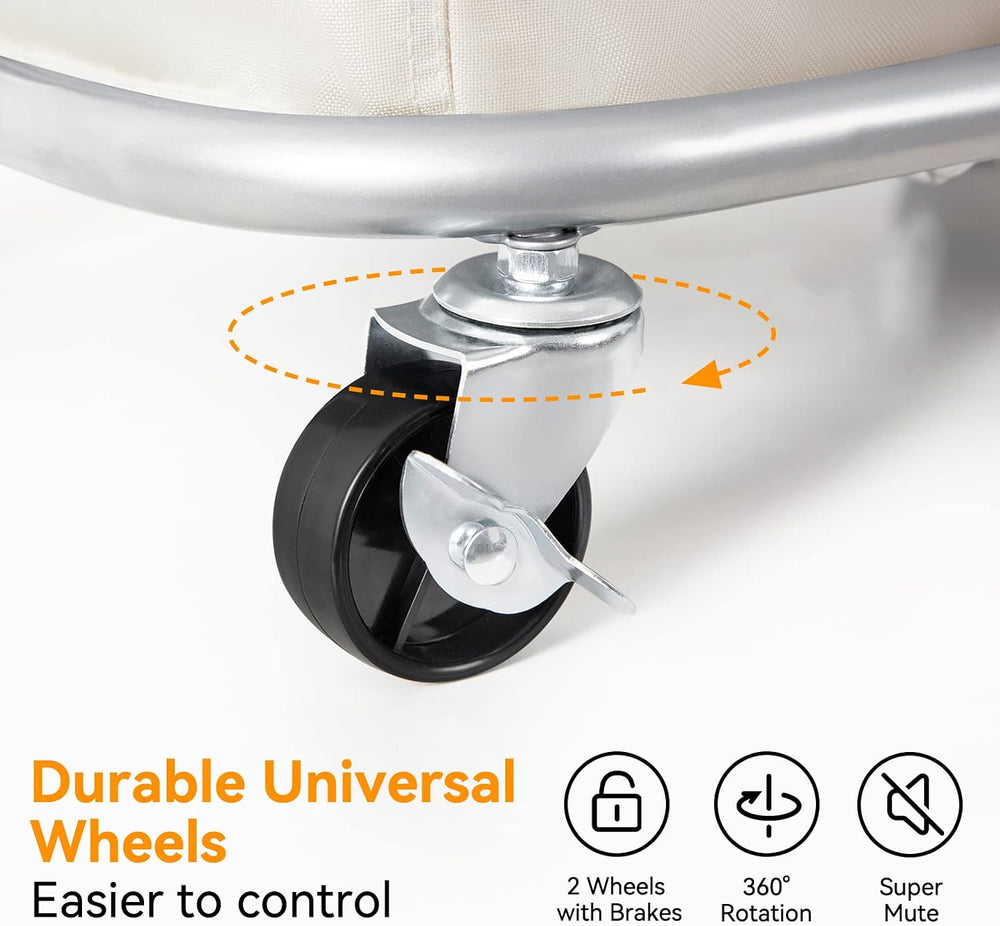 WOWLIVE 100L Rolling Laundry Basket with Wheels, Tall Laundry Hamper