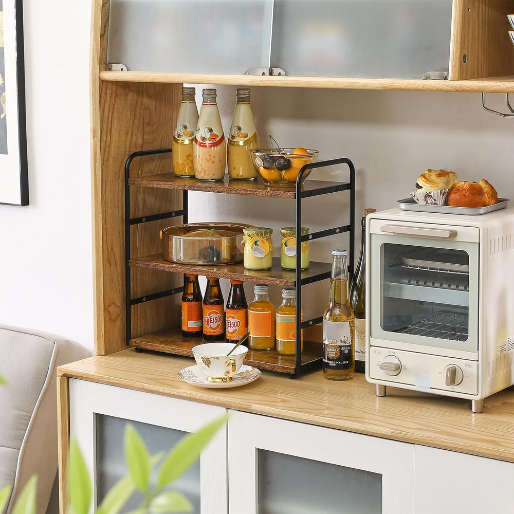 IBUYKE Counter Shelf,Kitchen Organization and Storage,Brown TWJ001H
