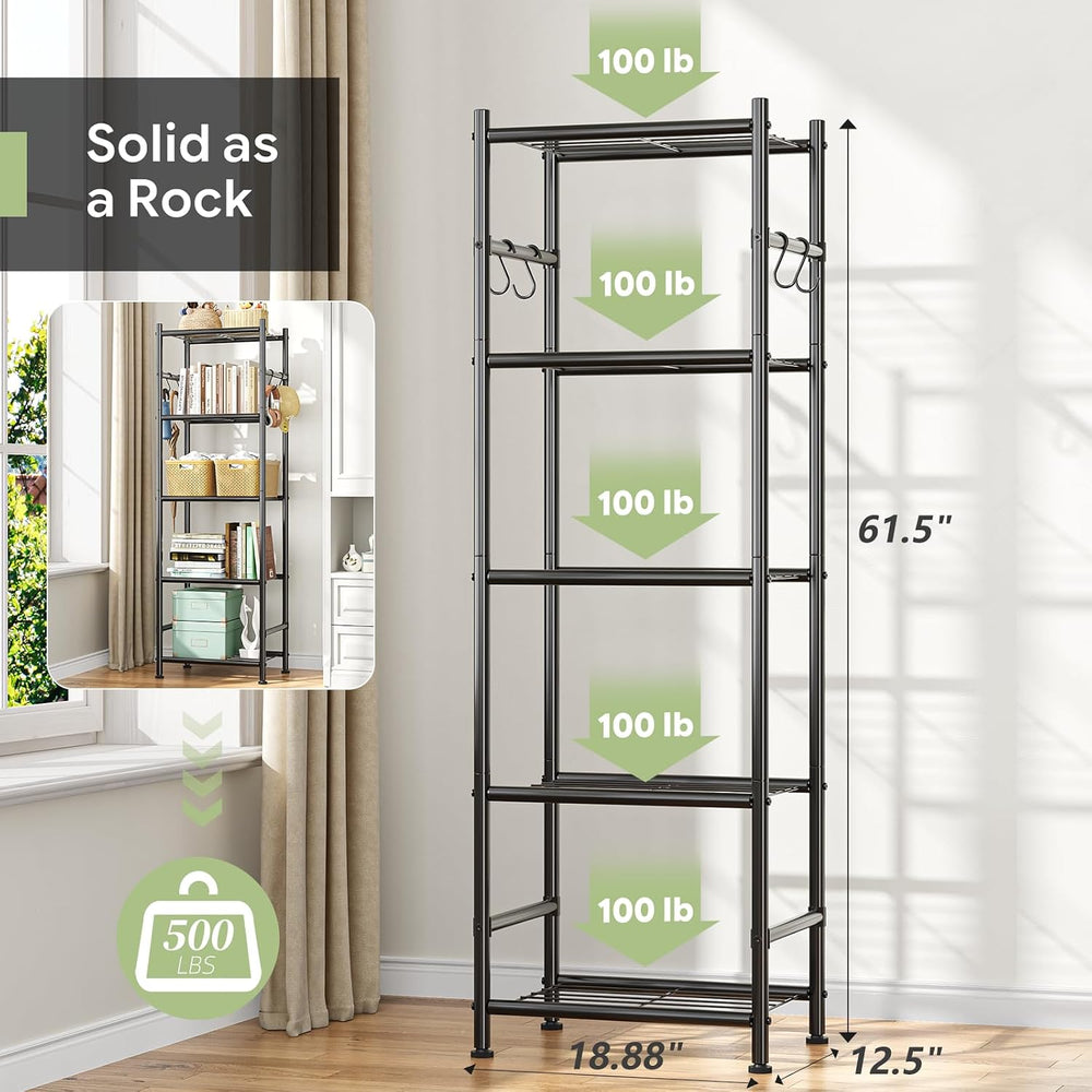 Simple Trending Storage Shelves, 5 Tier Large Capacity Shelf Organizer