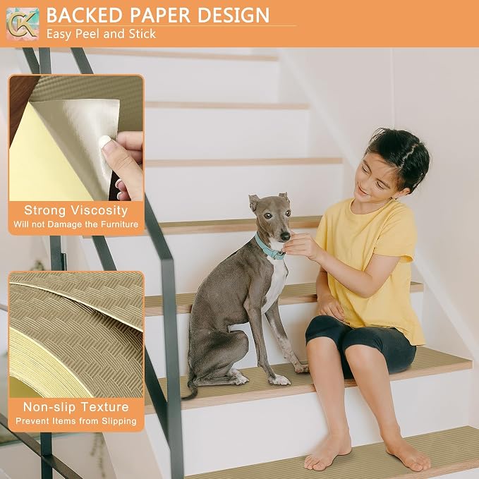 Self-Adhesive Shelf Liner Kitchen Liner, Waterproof Backed Paper Easy Peel and