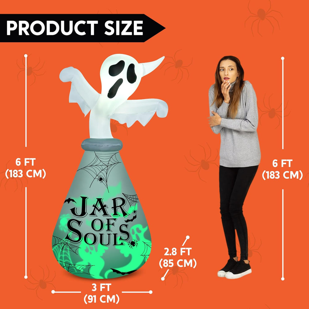 Joiedomi 6 FT Halloween Inflatable Outdoor Decoration, Ghost Inflatable Hallo...