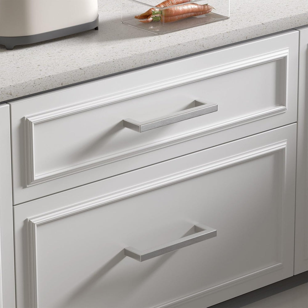 Goldenwarm Brushed Nickel Cabinet Pulls 30 Pack 3 Inch, Square Drawer Handles...
