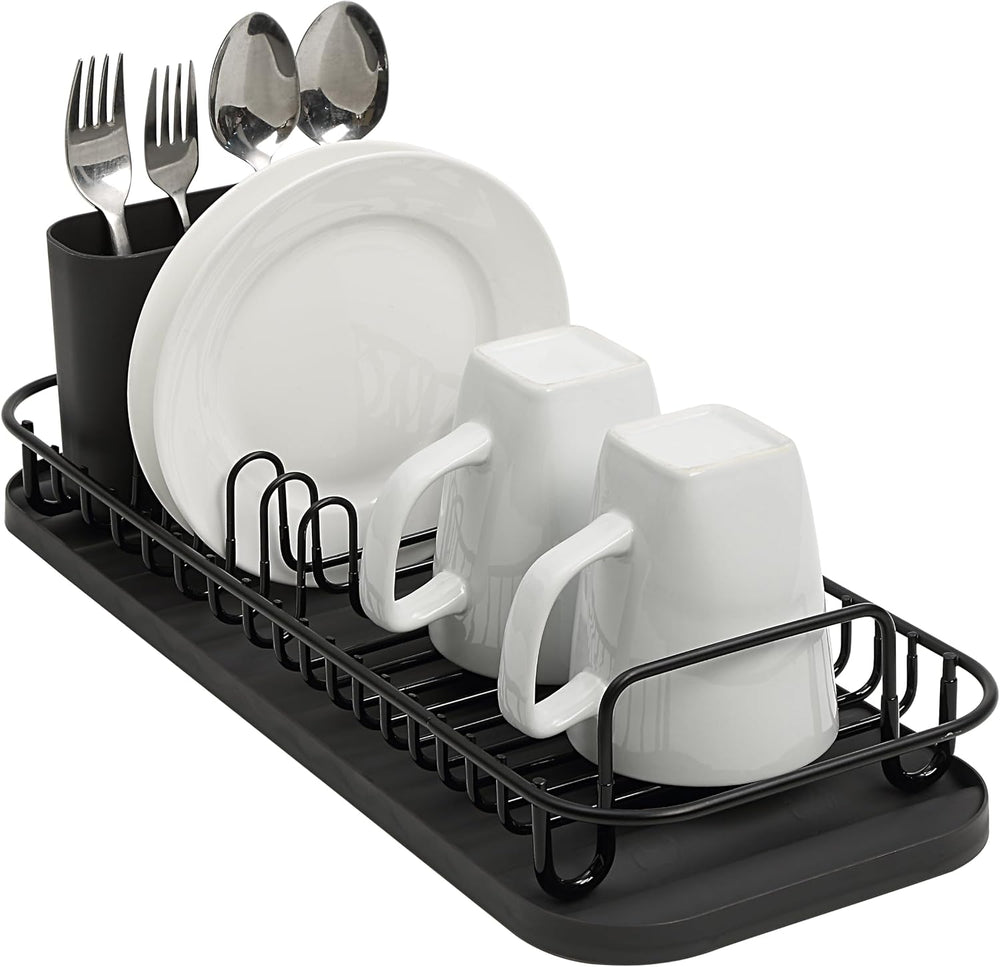 SunnyPoint 304 Stainless Steel NeverRust Compact Dish Drying Rack with Utensi...