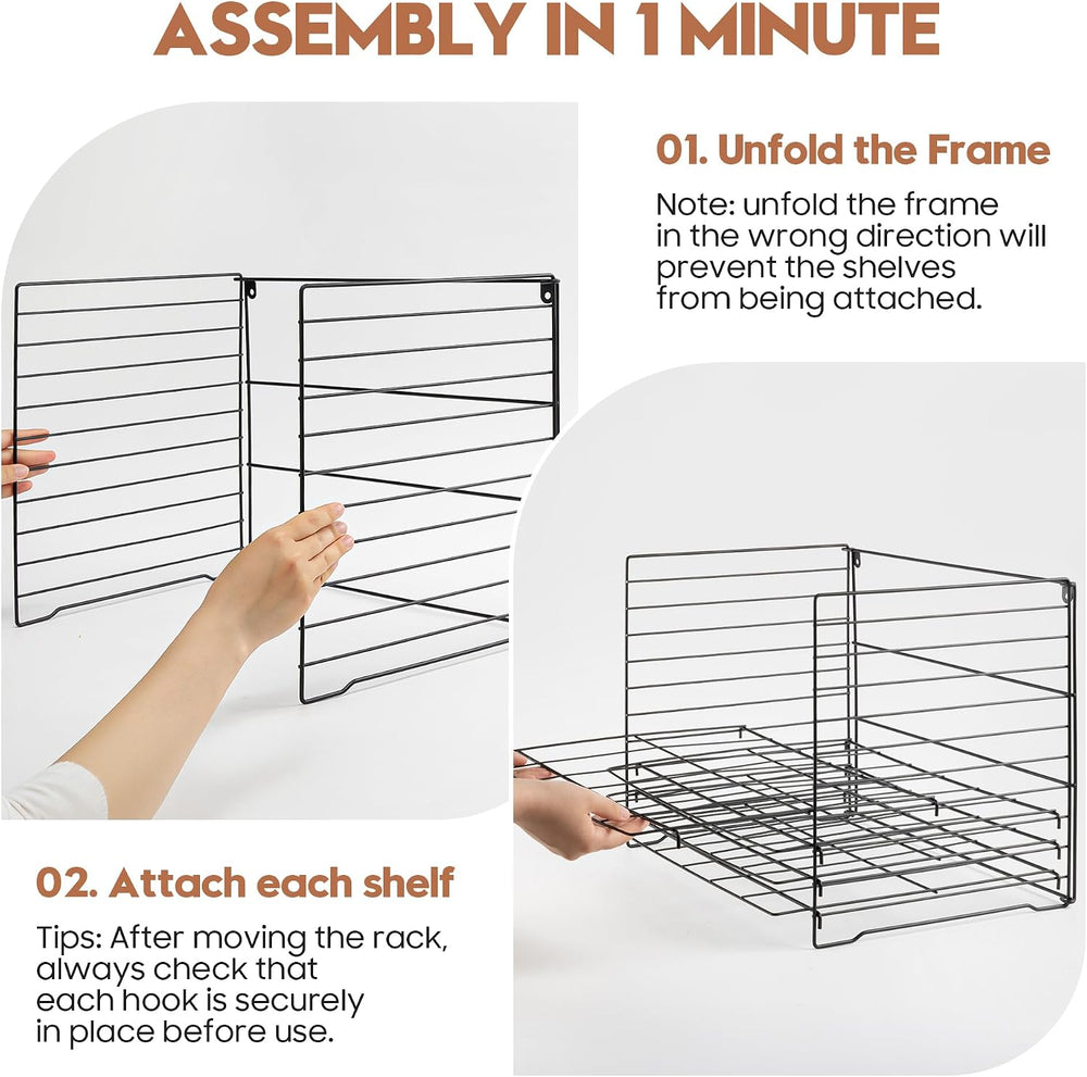 Wall Mount & Tabletop Art Drying Rack for Classroom, Art Storage Rack for...