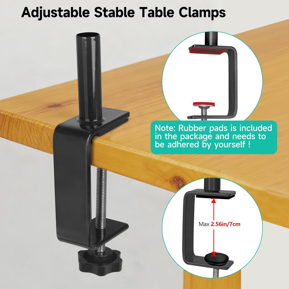 Over The Table Rod Stand with Clamps Adjustable 30"-43" Tall 47&quo...