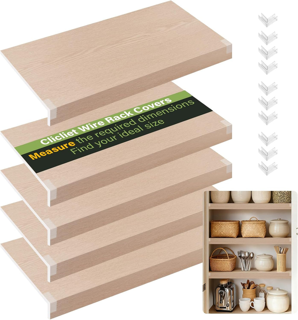 Wire Shelf Covers, 32" W X 12" D PVC Wire Rack Covers for Pantry