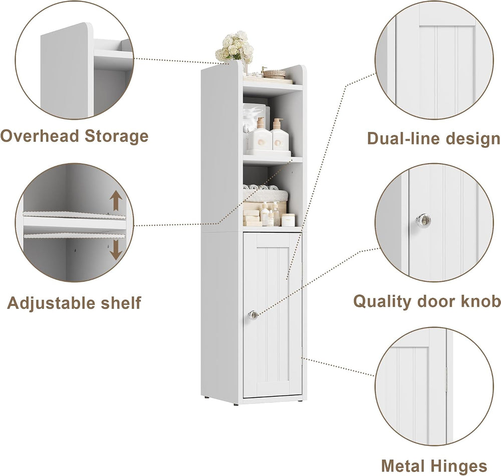 ChooChoo Small Bathroom Storage Cabinet with Adjustable Shelf