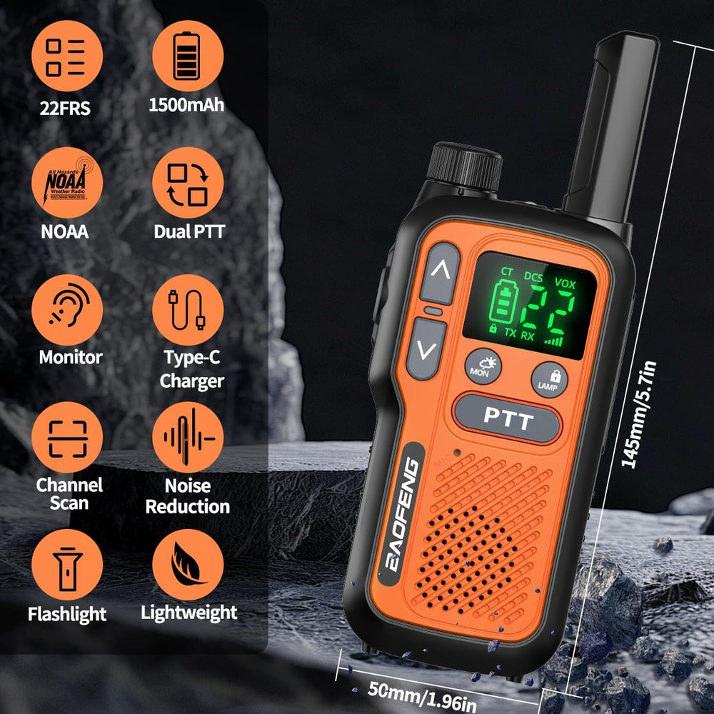 Walkie Talkies Long Range for Adults,Rechargeable Walkie Talkies FRS NOAA Fam...