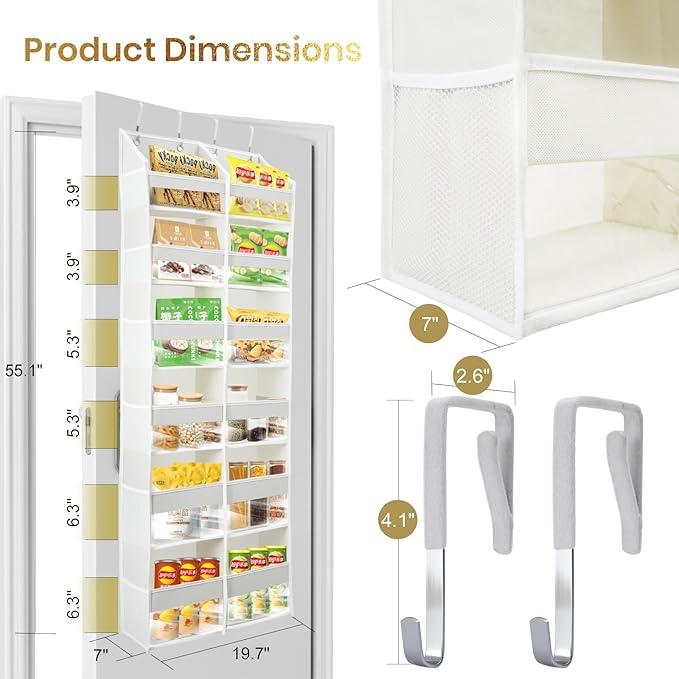 HOMELUX THEORY Heavy Duty Over the Door Organizer