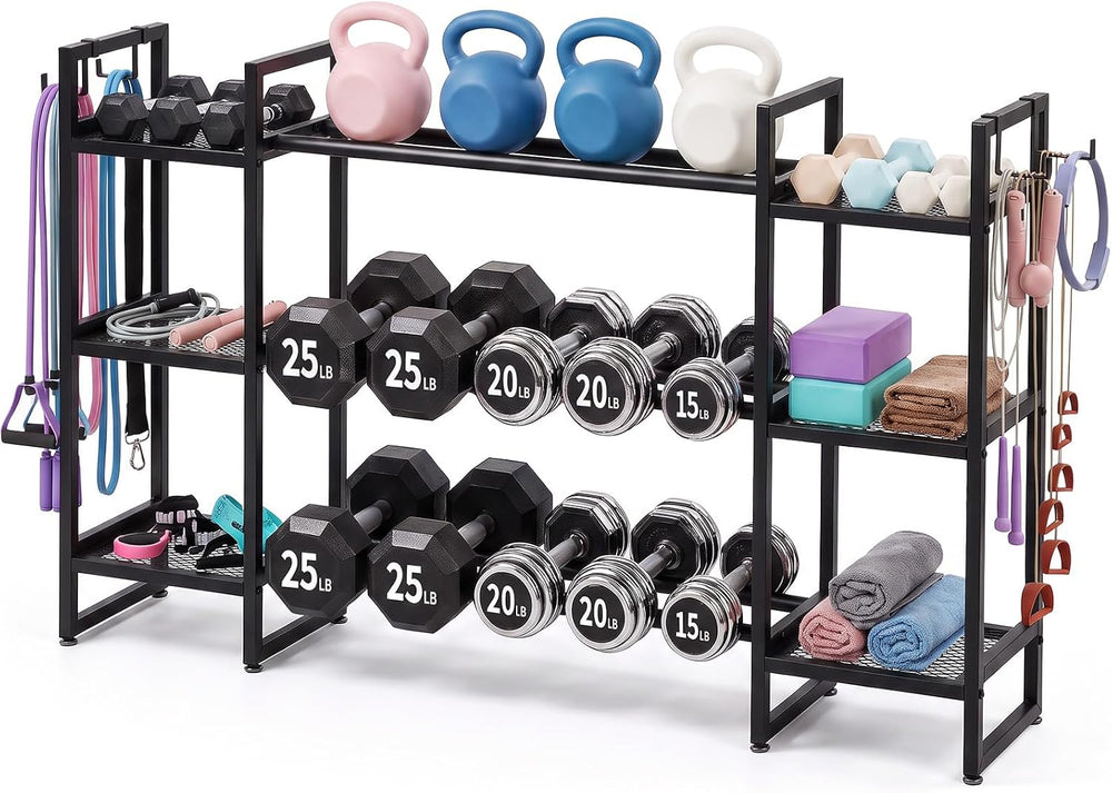 Dumbbell Rack, 720 Lb 3-Tier Weight Rack for Home Gym, Stand Only