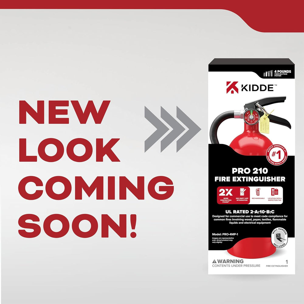 Kidde Pro 210 Commercial Fire Extinguisher, 2-A:10-B:C, PRO-4MP-1, 2 Pack