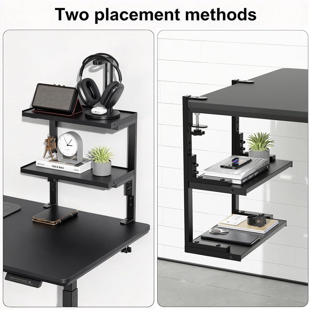 2 Tier Clamp on Desk Shelf