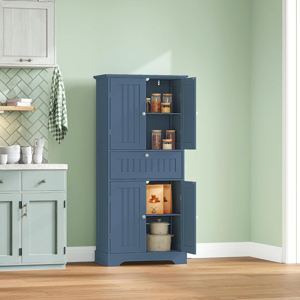 ChooChoo 51" H Bathroom Floor Cabinet with Drawer and Adjustable Shelves