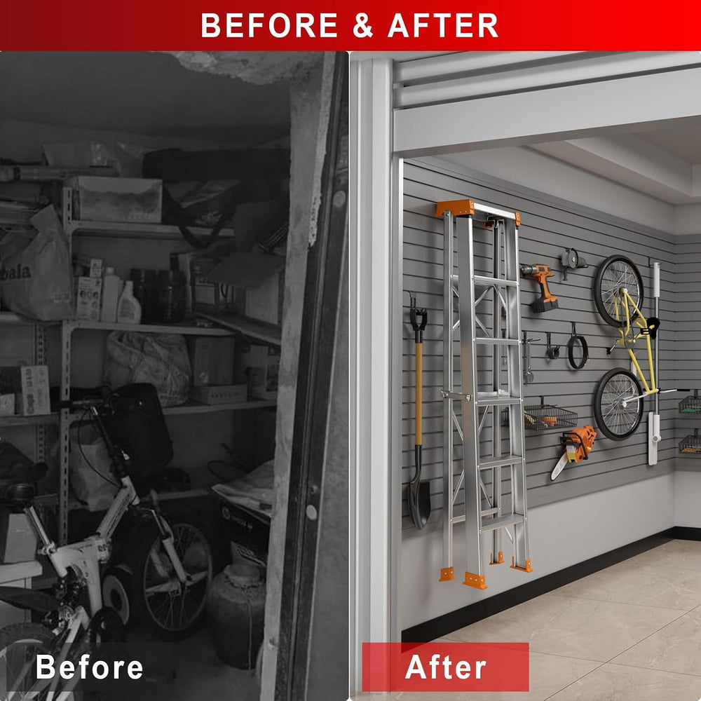 Slatwall Panels, 4 x 8 ft Garage Wall Organizer Storage Systems