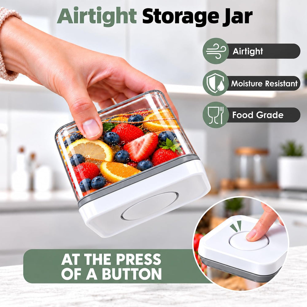 Pop Push Button Airtight Food Storage Containers 12 Pack