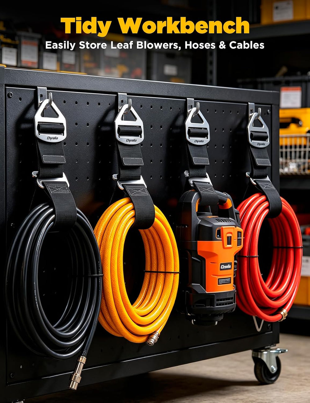 8 Pack Extension Cord Holder Organizer, Auto Lock Cable Straps