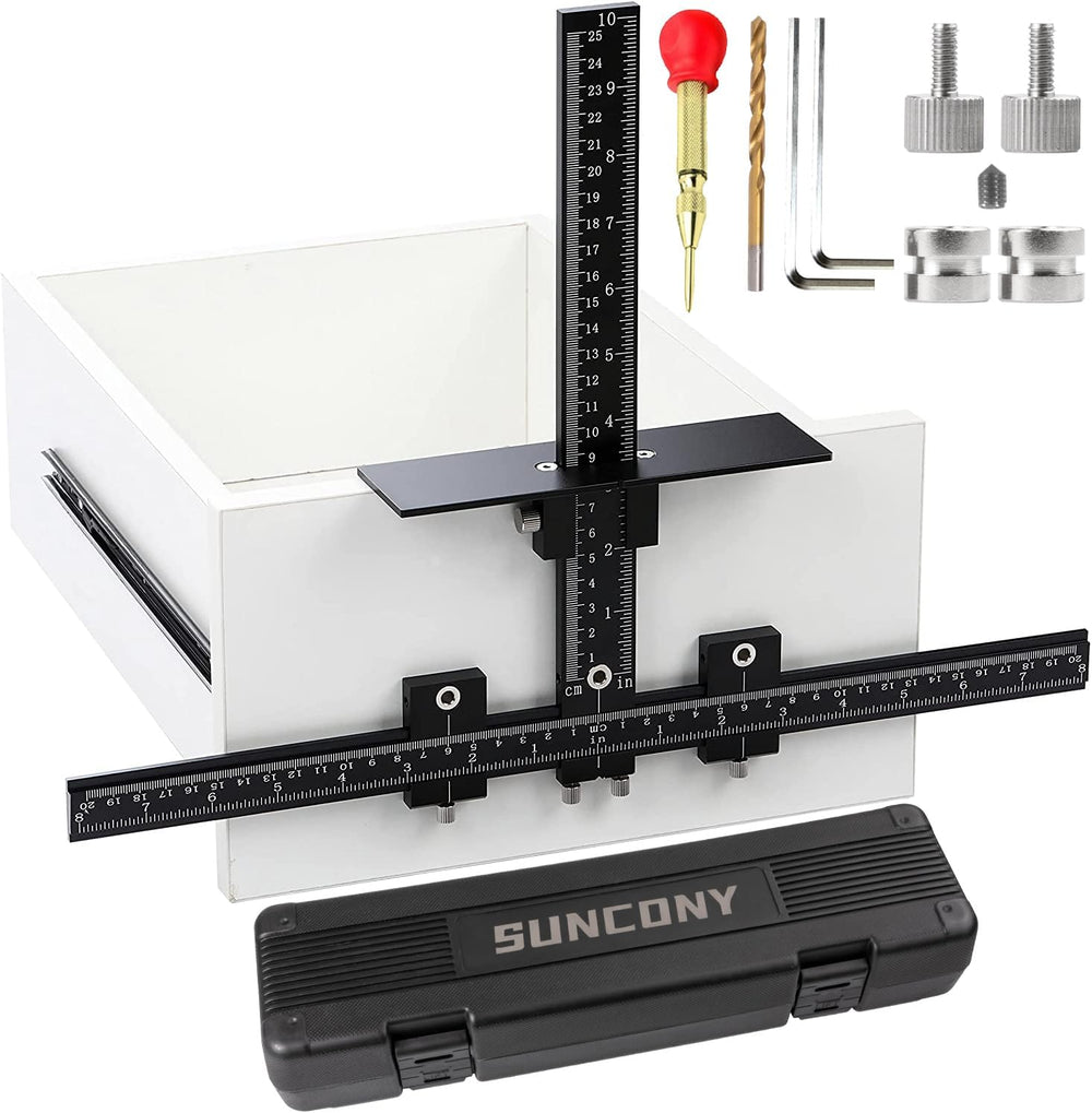 Cabinet Hardware Jig Tool All Aluminum Alloy,Adjustable Drill Guide Template ...
