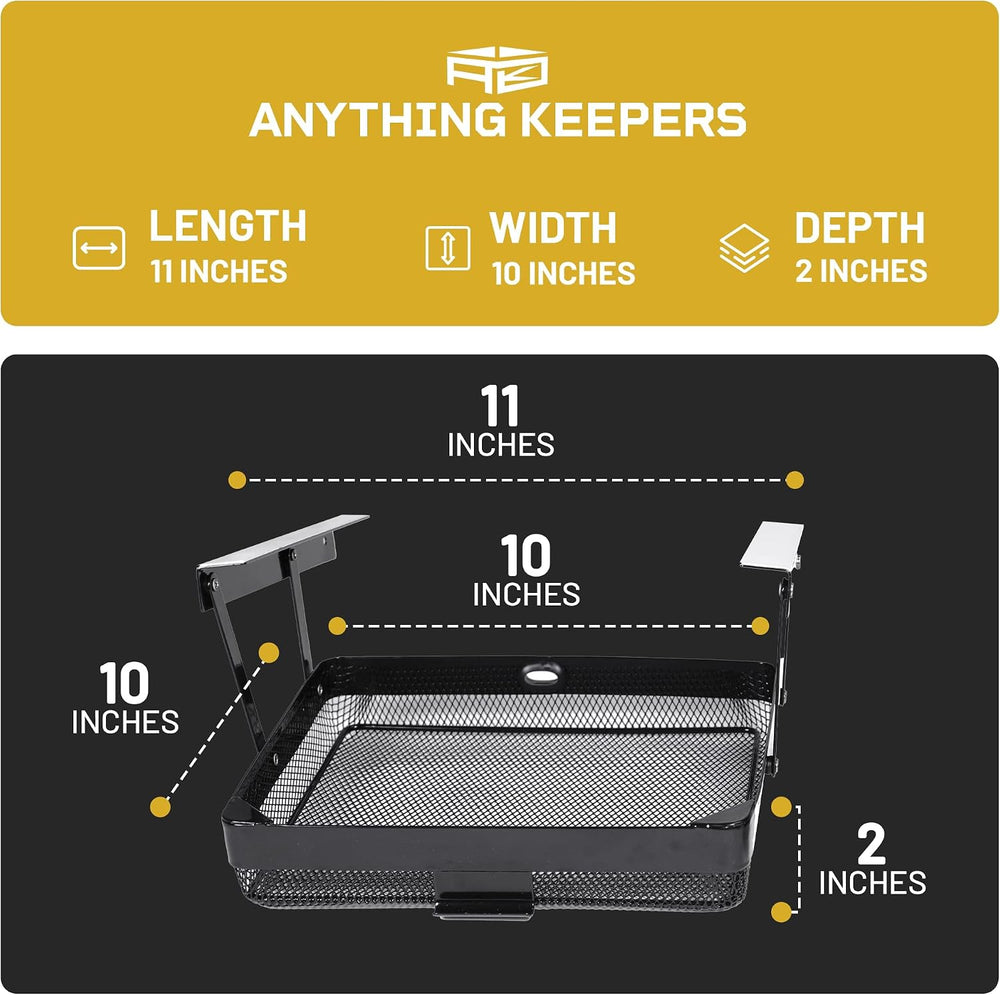 KEEPERS Anything Keeper – Compact 11x10 in Under Cabinet Pull-Down Basket, Hi...