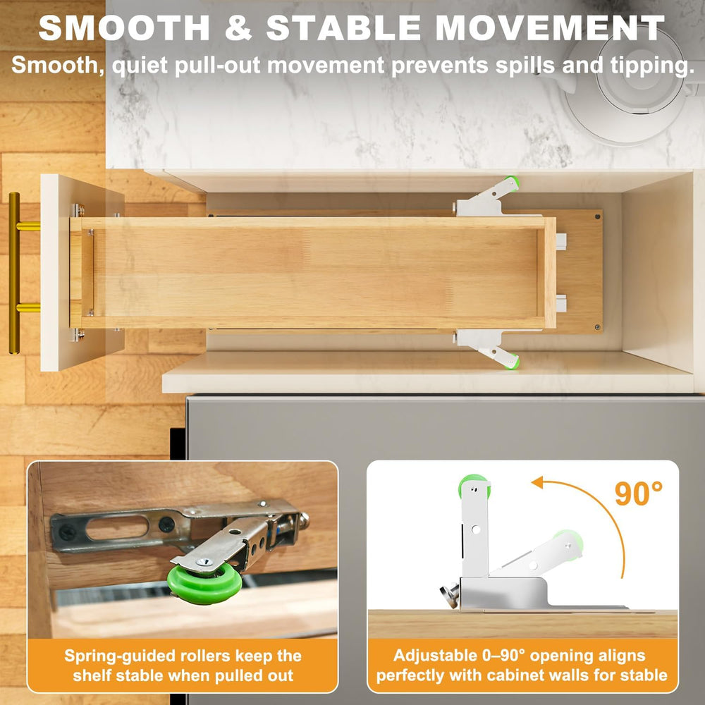 Pull Out Spice Rack Organizer for Cabinet, 5" W x 22.3" D x 25.2&qu...