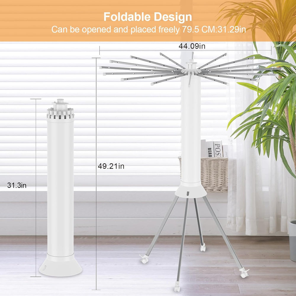 4-Legged Clothes Drying Rack Foldable, Outdoor Collapsible Drying Rack Clothi...