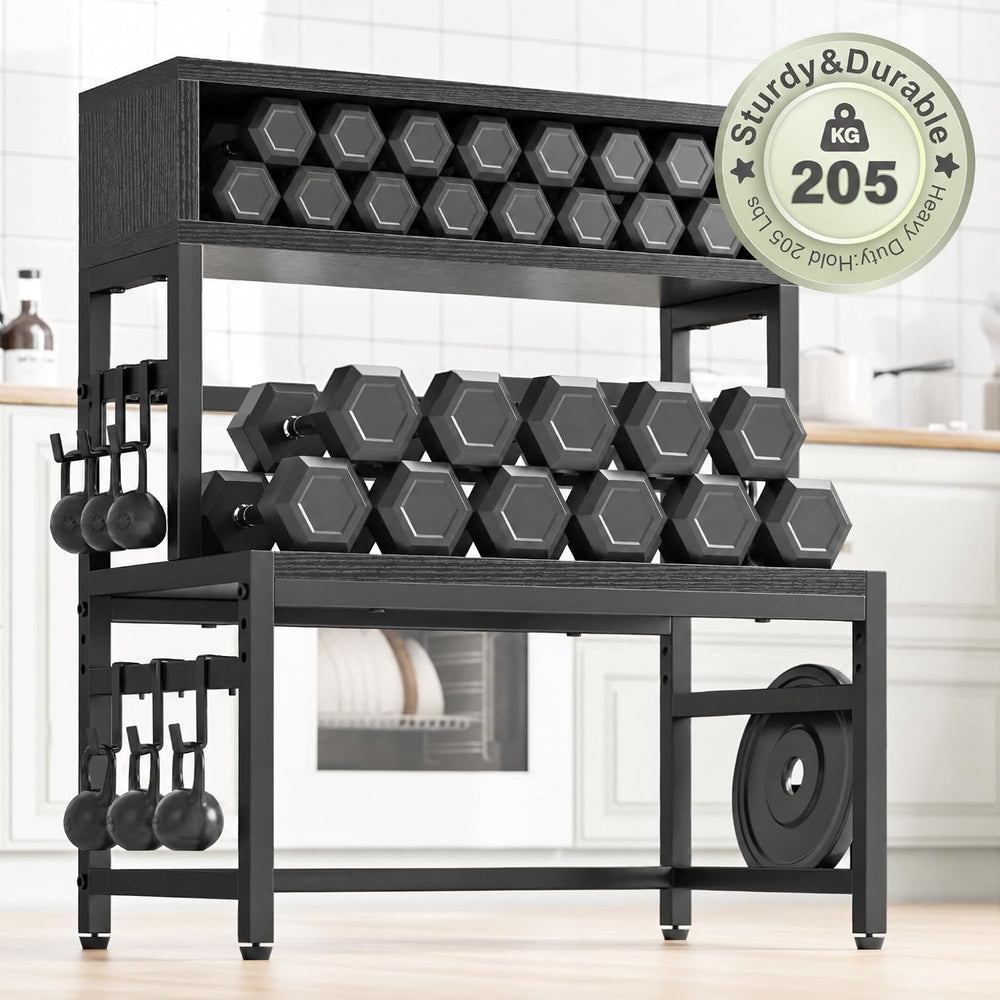 EnHomee 4-Tier Microwave Stand Countertop, Microwave Shelf With Storage