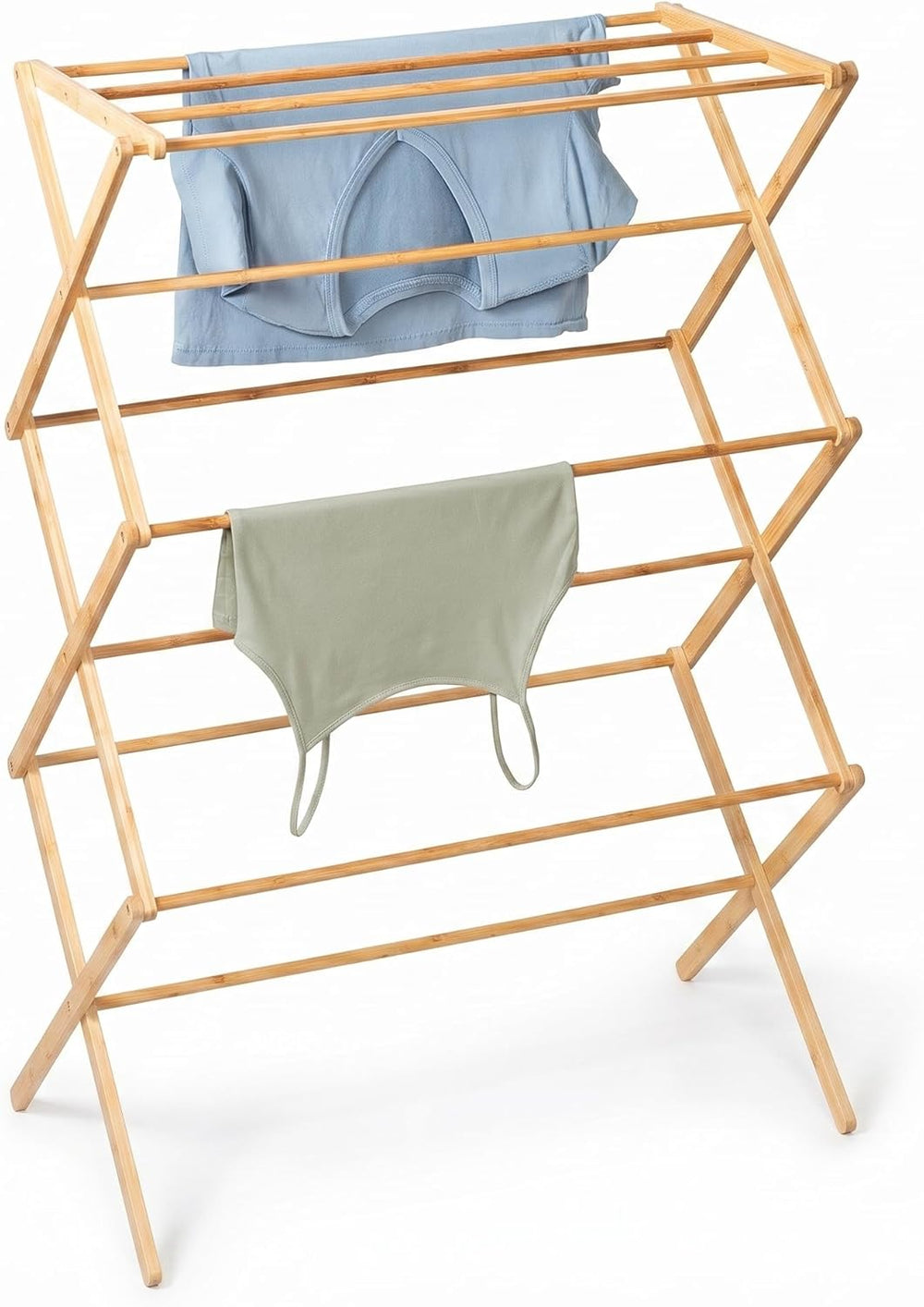 Honey-Can-Do Collapsible Bamboo Laundry Drying Rack, Foldable and Portable