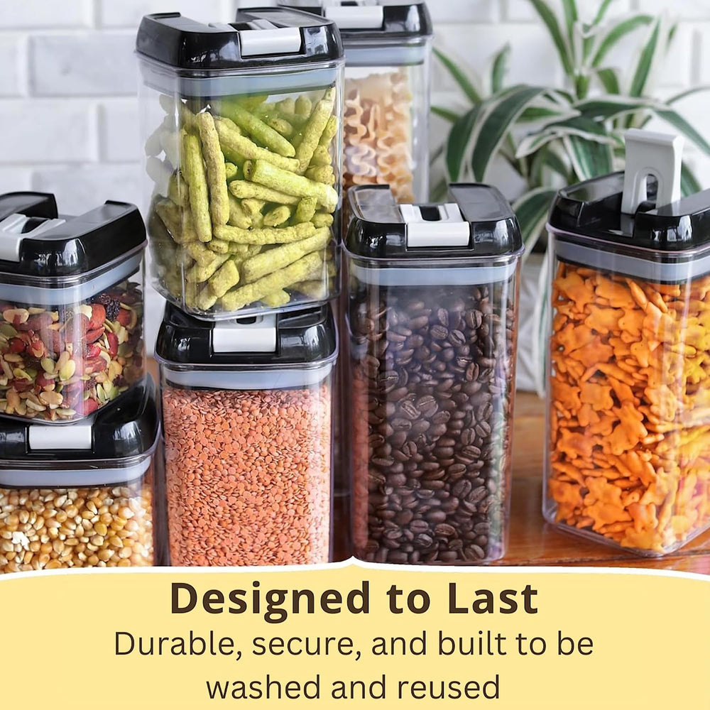 Simply Gourmet Airtight Food Storage Containers with Lids – 7 Piece Assorted ...