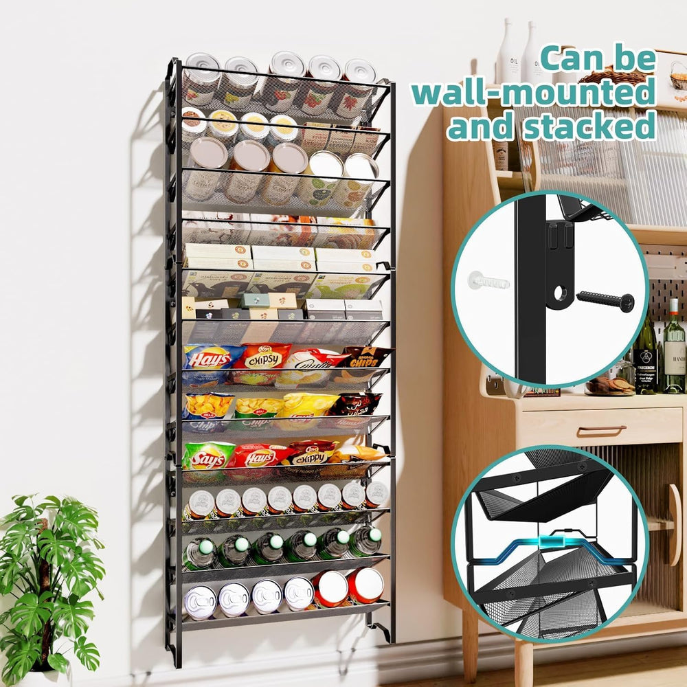 Simple Trending 4-Tier Spice Rack Organizer, Spice Rack with 32 Empty Spice J...