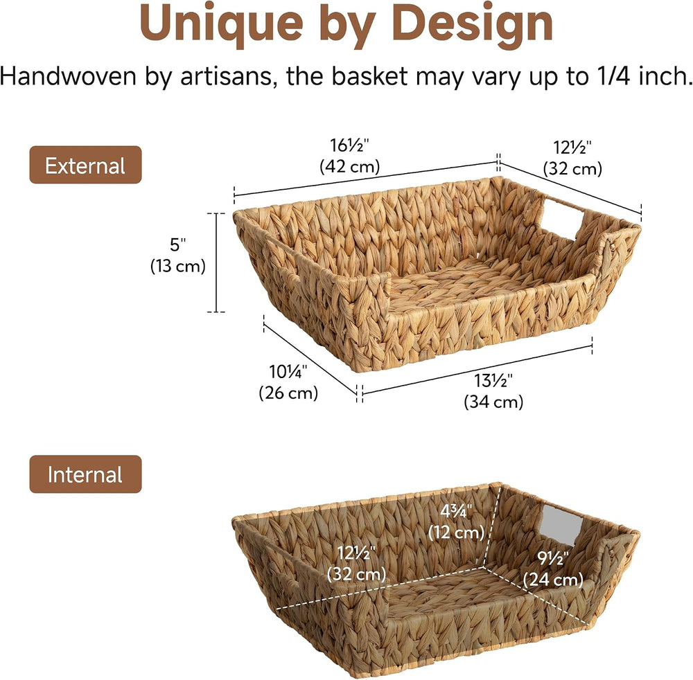 StorageWorks Pantry Baskets for Organizing, Large Wicker Baskets, 2 Pack