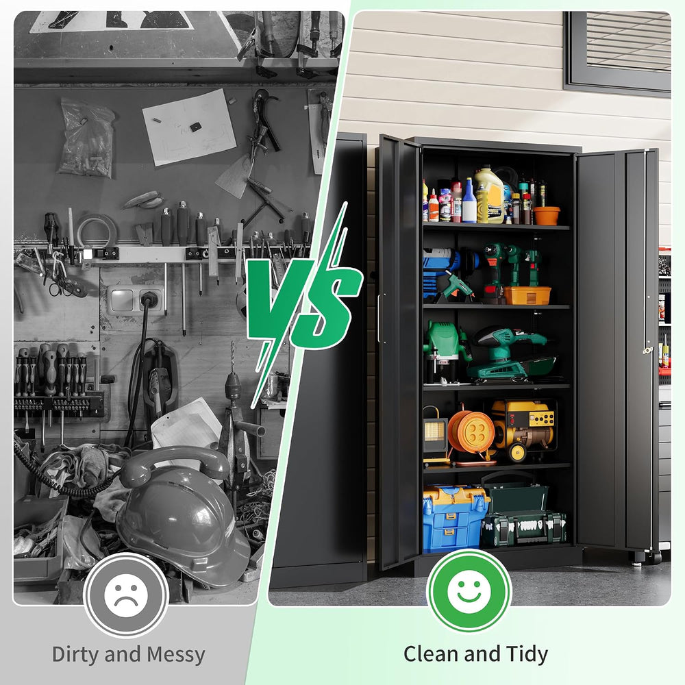 Metal Garage Storage Cabinet, Durable Metal Storage Solution