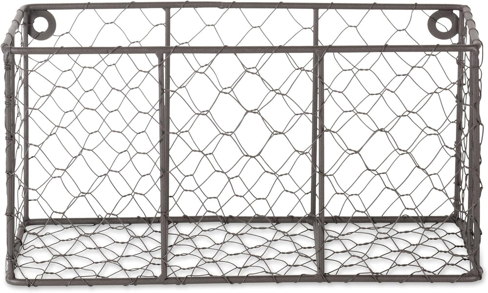 DII Chicken Wire Collection Farmhouse Vintage Wall Baskets, Small Basket, Vin...
