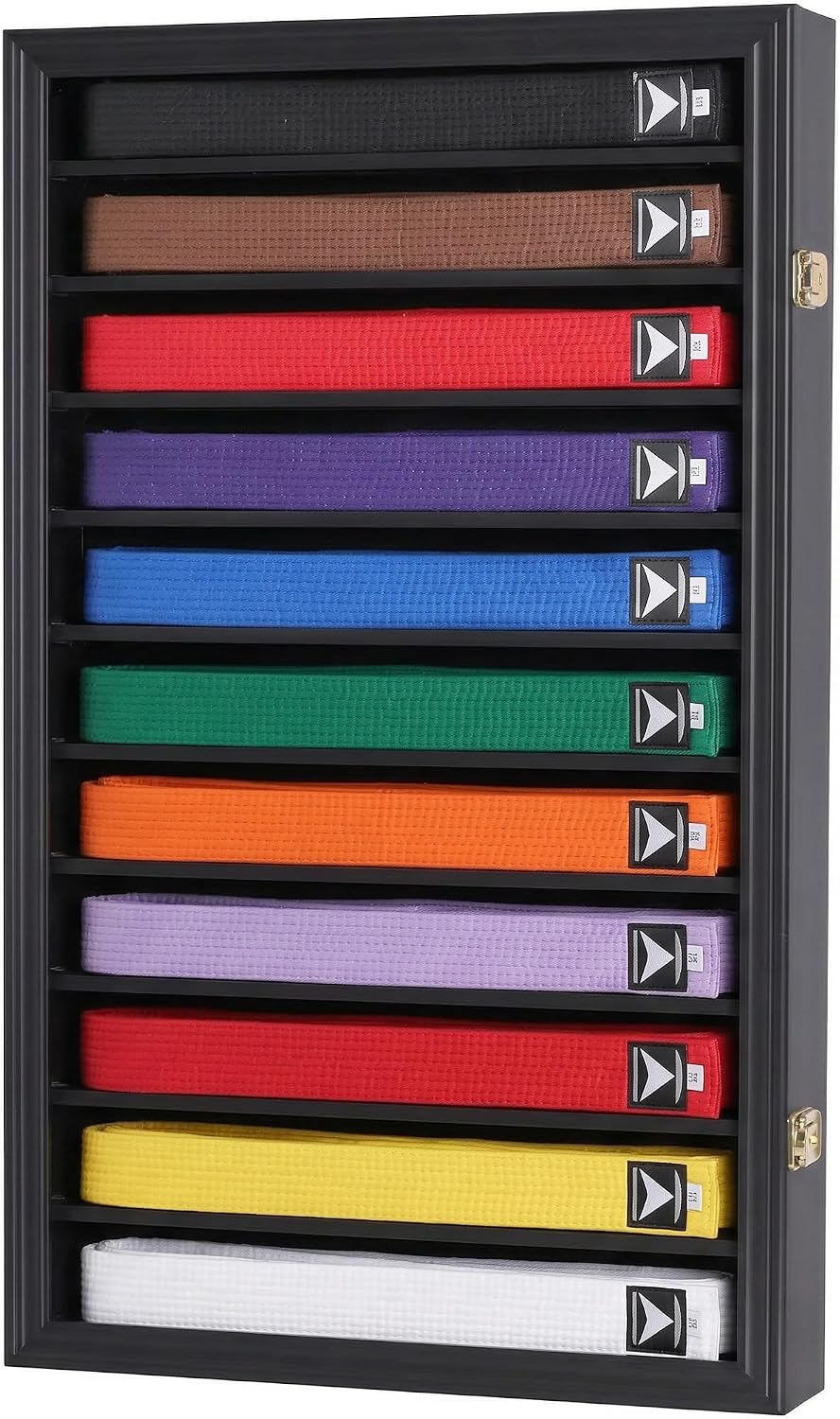 DisplayGifts Martial Art Karate Taekwondo Belt Acrylic Door Display Case Rack...