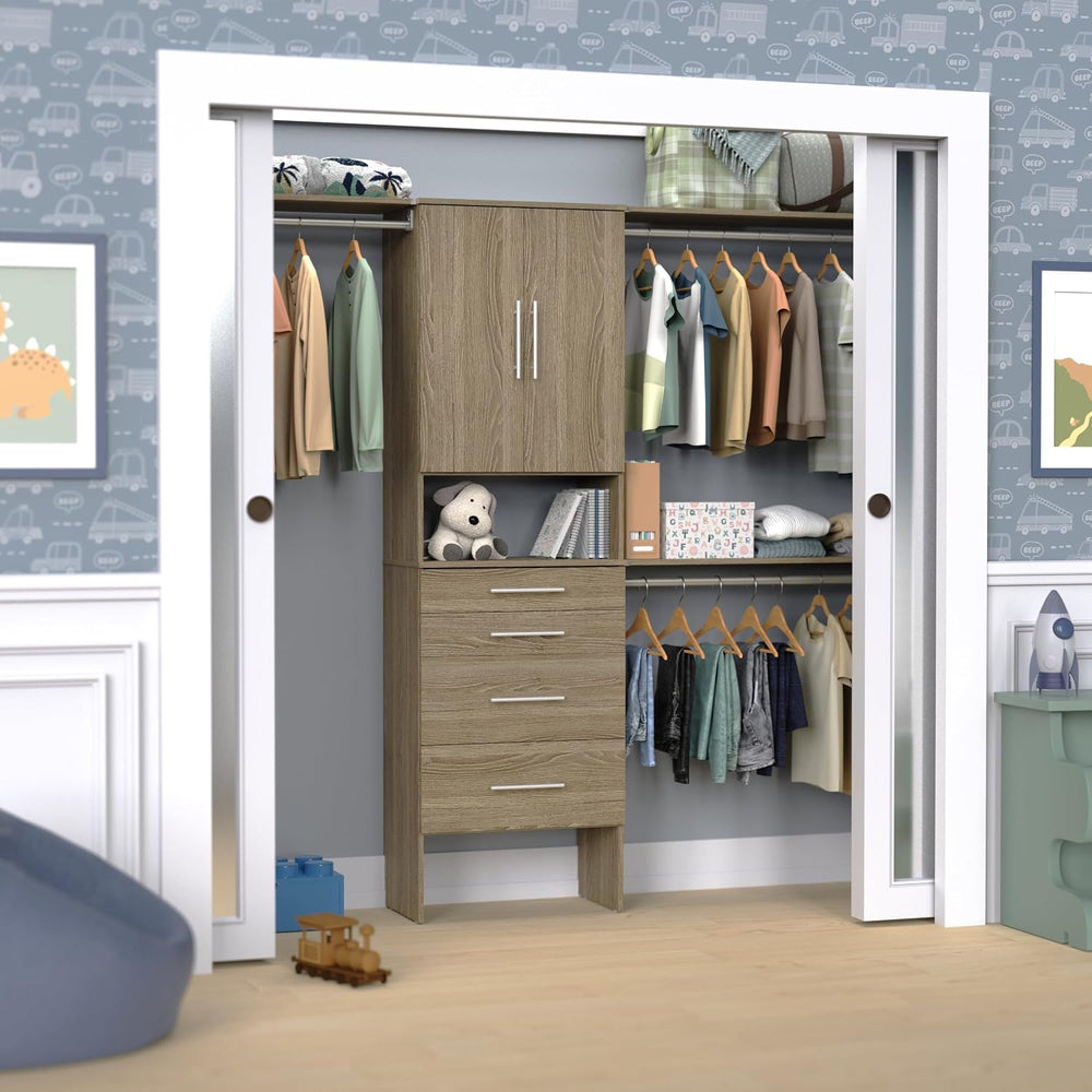 ClosetMaid 1936340 SuiteSymphony Modern 25-Inch Closet Organizer Tower Kit wi...