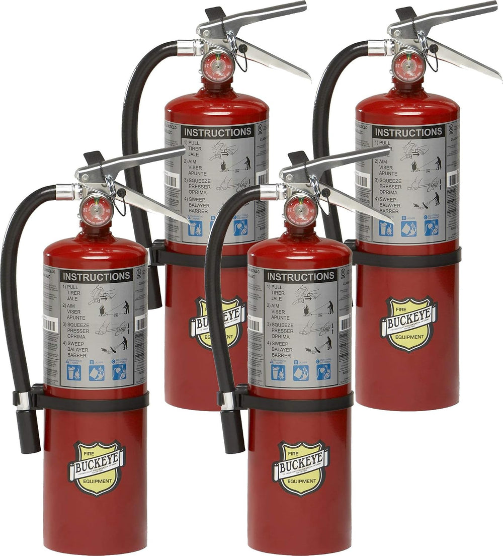 4-Pack Buckeye 10914 ABC Multipurpose Dry Chemical Hand Held Fire Extinguishe...