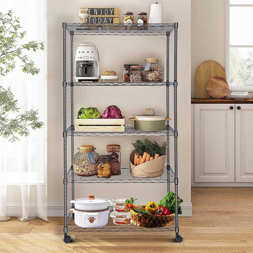 Whitmor 5-Tier Heavy Duty Shelving Unit, Metal Adjustable Storage Shelves, 10...