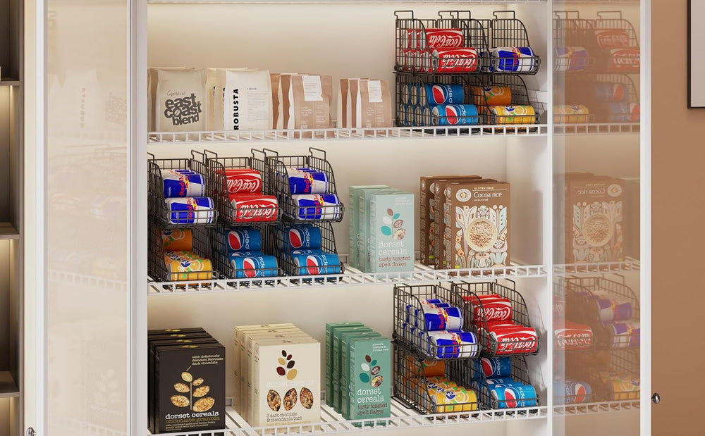 Sonyabecca 4-Pack Stackable Can Rack Organizer for Kitchen Pantry
