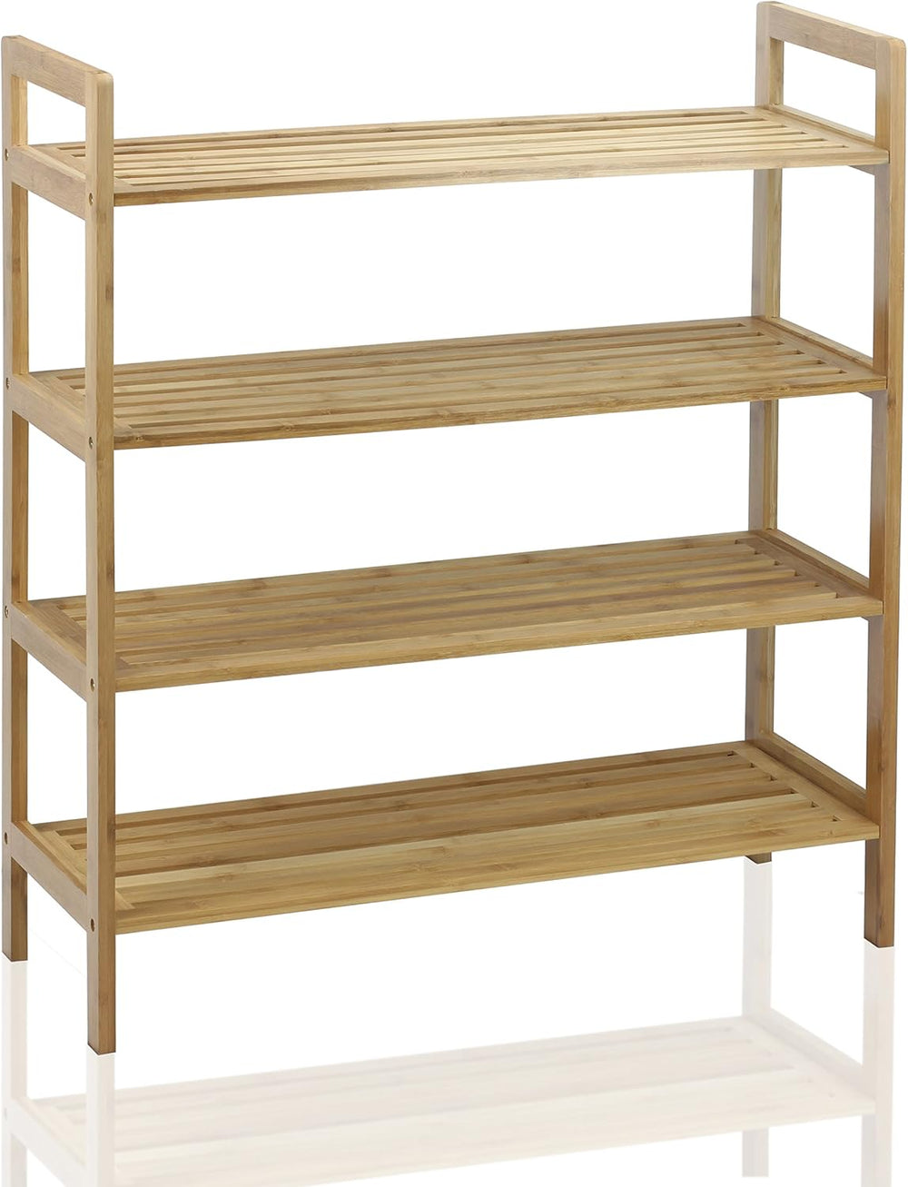 Oceanstar 4SR1668 4-Tier Bamboo Shoe Rack, Natural